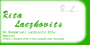 rita laczkovits business card